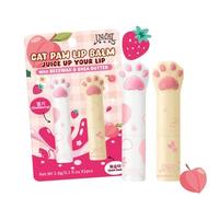 UNICAT - Cat Paw Lip Balm Set Strawberry + Peach 1 set