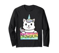 Unicat Caticorn Meowgical Unicorn Cat Hombres Mujeres Niños Niñas Manga Larga