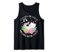 Unicat o Caticorn Who Cares Be Yourself Unicorn Funny Cat Camiseta sin Mangas