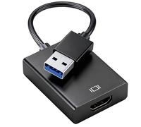 Unicavu Adaptador USB a HDMI, Cable USB 3.0/2.0 a HDMI 1080p (60 Hz) Macho a Hembra para Windows XP 7/8/8.1/10/11, Mac OS Video Audio Multi Moniteur Convertidor Compatible Monitor, HDTV, Projecteur