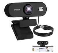 Unicavu Webcam 2K 30FPS Web Camera PC con Microfono, 360°Ajustable Plug and Play USB A para Windows, MacOS, Linux, Camara Web PC para Computadora Videoconferencias Gaming Conferencias Streaming
