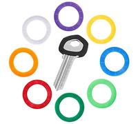 Uniclife 36PCS Key Caps Cubiertas Etiquetas, Anillos de Codificación de Identificación de Llave de Plástico en 9 Colores Diferentes