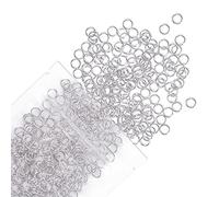 Uniclife 500 Paquetes 6 mm Anillas Llaveros con Doble Lazos Argollas Pequeños Anillos de Metal Conectores para Joyería Collares Pulseras Pendientes Artesanía Adornos y DIY Artes