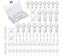 Uniclife 80 Ganchos para Fotos Sin Rastro para Pared Dura, Kit para Colgar Cuadros, Ganchos de Pared Sin Rastro Con Clavos, Ganchos de Estuco Blancos para Marco de Fotos, Pintura y Arte