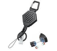 Uniclife Llavero retráctil resistente con cierre magnético, carrete retráctil para hasta 0,45 kg, con 79 cm Dyneema Cord fuerte carcasa ABS mosquetón