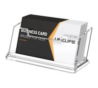 Uniclife Portatarjetas de Acrílico para Escritorio - Soporte Transparente con 1 Ranura, Organizador para 60 Tarjetas de Visita, Ideal para Oficina, Hogar o Eventos