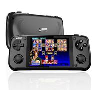 UNICO Consola de juegos portátil, 40 juegos clásicos de SNK preinstalados, incluyendo King of Fighters, Metal Slug, etc., pantalla IPS de 4 pulgadas, resolución 720 x 960, batería de 3500 mAh - Negro