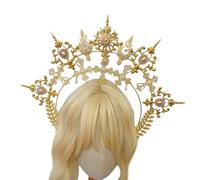 Único encanto perlas tocado ligero de metal diadema accesorios para el pelo para mayor comodidad hecha a mano coronada