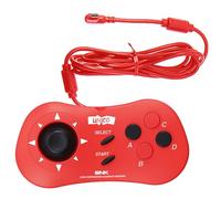 UNICO Mini controlador, SNK con Cable Game Pad Compatible con UNICO MVS Mini/NEOGEO Mini/NEO-GEO Arcade Stick Pro para que dos Jugadores Jueguen Simultáneamente - Rojo