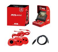 UNICO MVS Mini Arcade & 2*Red Controller Set [cable HDMI incluido], preinstalado con 45 juegos SNK con licencia oficial, regalos para adultos y niños