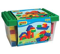 Unico Plus 8525 - Caja con bloques de construcción (250 piezas), de 18 meses a 5 años.