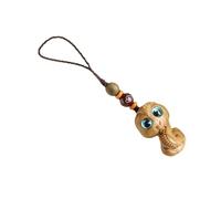 Único zodiaco serpiente llavero madera accesorios escultura estatua animal estatuilla colgante teléfono decoración colgante serpiente de madera colgante