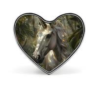 Unicorm in the Forests And Flowers - Pin de solapa esmaltado con forma de corazón para mochila, broches, insignia, joyería, chaquetas, sombreros, decoración artística