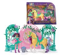 Unicorn Academy, muñeca AVA y Conjunto de establo con Unicornio Brizna Que Cambia de Color, 15 Accesorios, Juguetes de muñecas y Unicornios para niñas a Partir de 4 años