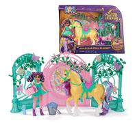 Unicorn Academy Ava Doll & Color-Cange-Change Leaf Stall Play con 15 accesorios Muecas y juguetes de unicornio para nias de 4 aos en adelante