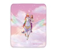 Unicorn Academy Manta infantil 130 x 160 cm Sophia & Wildstar | Muy suave y suave para acurrucarse, con ribetes de alta calidad para horas de lectura, películas y sueños