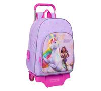 UNICORN ACADEMY - Mochila Escolar Grande con Carro, Mochila Niño, Mochila Infantil, Adaptable a Carro, Ideal para Niños en Edad Escolar, Cómoda y Versátil, Calidad y Resistencia, 33x15x42 cm