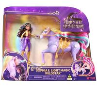 Unicorn Academy Muñeca Sophia y Unicornio Wildstar con Luces y Accesorios | Incluye muñeca Sophia, unicornio Wildstar con luces y accesorios para recrear aventuras de Unicorn Academy. +4 años.