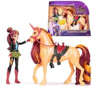 Unicorn Academy Muñeca Valentina y Unicornio Marrón Cinder con Accesorios | Incluye muñeca Valentina, unicornio Cinder y accesorios para recrear aventuras mágicas de Unicorn Academy. +4 años.