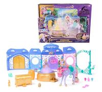 Unicorn Academy - Set de Juego Estable de 90 cm, Incluye Fuente con Efectos de luz y Sonido, Unicornio de 12 cm y 24 Accesorios, Juego Original de la Popular Serie Netflix, para niños a Partir de 4