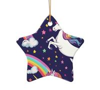 Unicorn Accessories - Estrella de cerámica para decoración navideña tradicional o vintage