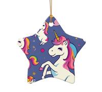 Unicorn Accessories - Estrella de cerámica para decoración navideña tradicional o vintage