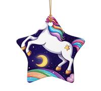 Unicorn Accessories - Estrella de cerámica para decoración navideña tradicional o vintage