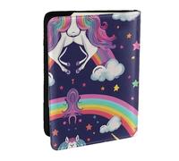 Unicorn Accessories - Funda para pasaporte con estampado de accesorios para tarjetas y documentos, Black, Talla única