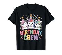 Unicorn Birthday Crew Cute Girls Party Matching Family Camiseta