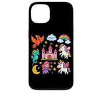 Unicorn Castle Rainbow Dreams Fantasía Carcasa para iPhone 13