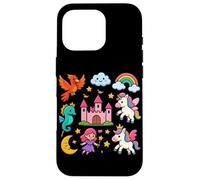 Unicorn Castle Rainbow Dreams Fantasía Carcasa para iPhone 16 Pro