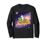 Unicorn Cat Dinosaur Pizza Galaxy Fantasy Cute Animal Lover Manga Larga