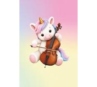 Unicorn Cello Notebook - Rainbow: RAINBOW Paper 6 x 9 120-Page Lined Music Journal for Cello and Unicorn Lovers