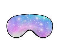 Unicorn Cloud Glitter Sleep Mask Pink Purple Green Blindfold para dormir Elástico Blackout Eye Mask Cover para toda la noche de sueño, viaje y siesta