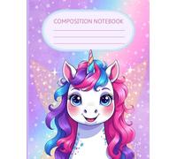 Unicorn Composition Notebook: Wide-Ruled, 120 Pages - Pretty & Pink, Perfect School Journal