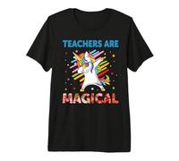 Unicorn Dabbing Teachers Are Magical Funny Teacher Camiseta Premium