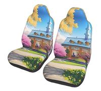 Unicorn Fairy Tale Dua Sarung JOK Mobil,& Sarung JOK Mobil Depan, Cocok Untuk Sebagian Besar Mobil, SUV, Truk, Van, Dll.