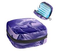 Unicorn Fancy Period Pouch portátil, bolsa de almacenamiento de tampones para servilletas sanitarias, Varios colores, 4.7x6.6x6.6 in/12x17x17 cm