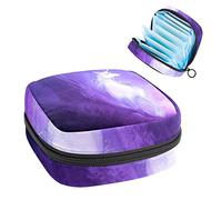Unicorn Fancy Period Pouch portátil, bolsa de almacenamiento de tampones para servilletas sanitarias, Varios colores, 4.7x6.6x6.6 in/12x17x17 cm