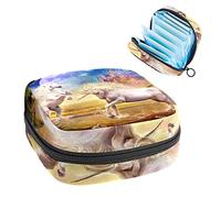 Unicorn Fancy Period Pouch portátil, bolsa de almacenamiento de tampones para servilletas sanitarias, Varios colores, 4.7x6.6x6.6 in/12x17x17 cm