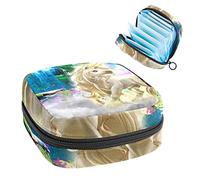 Unicorn Fancy Period Pouch portátil, bolsa de almacenamiento de tampones para servilletas sanitarias, Varios colores, 4.7x6.6x6.6 in/12x17x17 cm