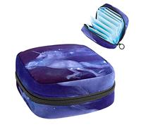 Unicorn Fancy Period Pouch portátil, bolsa de almacenamiento de tampones para servilletas sanitarias, Varios colores, 4.7x6.6x6.6 in/12x17x17 cm