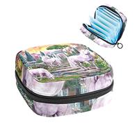 Unicorn Fancy Period Pouch portátil, bolsa de almacenamiento de tampones para servilletas sanitarias, Varios colores, 4.7x6.6x6.6 in/12x17x17 cm