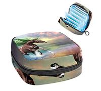 Unicorn Fantasy - Bolsa de almacenamiento portátil para servilletas sanitarias, Varios colores, 4.7x6.6x6.6 in/12x17x17 cm