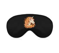 Unicorn Fire Sleep Mask Night Cover Eye para mujeres y hombres BlockLight para avión, viaje, siesta, correa ajustable