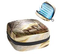 Unicorn Forest - Bolsa de almacenamiento portátil para servilletas sanitarias, Varios colores, 4.7x6.6x6.6 in/12x17x17 cm