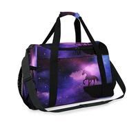 Unicorn Galaxy - Bolsa de viaje para niñas, niños, mujeres, hombres, unicornio, caballo, fin de semana, bolsa de noche, bolsa de hombro, bolsa de equipaje para viajes, deportes, gimnasio
