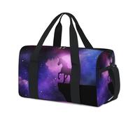 Unicorn Galaxy - Bolsa deportiva de lona para fin de semana con diseño de unicornio y caballo, bolsa de viaje informal, para viajes, gimnasio, para niños, niñas, niños, mujeres y hombres