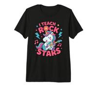 Unicorn I Teach ROCKSTARS Teacher Music Squad Band Teaching Camiseta Premium