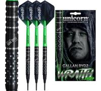 Unicorn Juego de dardos de punta suave | Callan 'The Riot' Rydz | Wraith | Barriles de 90% tungsteno | Vuelos ultrafly duraderos e impresionantes | Puntos épicos | 19 g